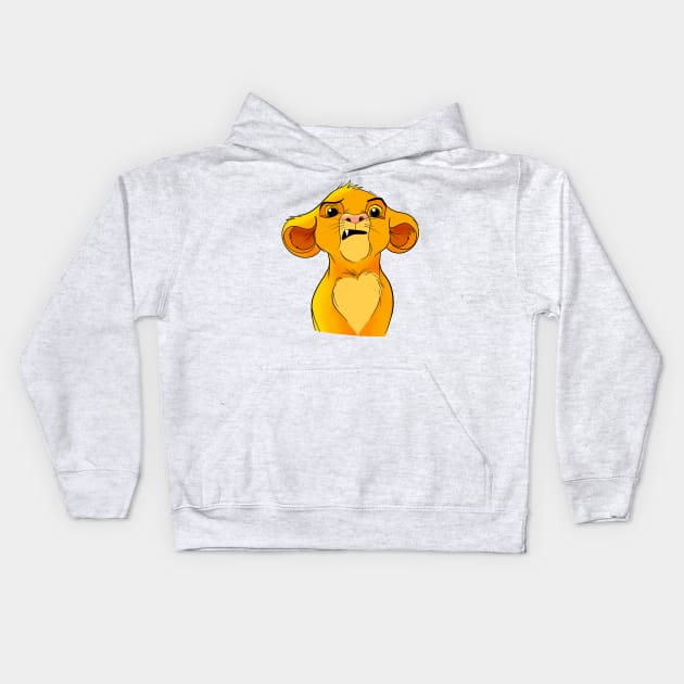 Simba fan art, the lion king character Kids Hoodie by PrimeStore